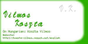 vilmos koszta business card